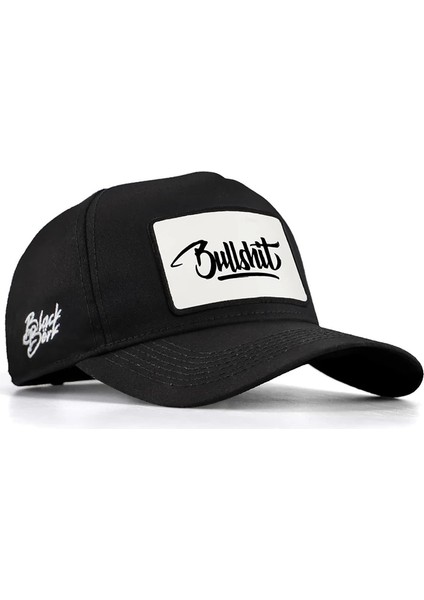 V2 Baseball Bullshit - 1 Kod Logolu Unisex Siyah Şapka