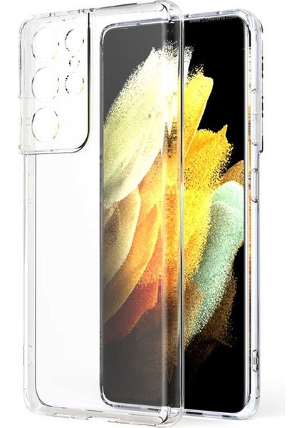 Samsung Galaxy S21 Ultra Kılıf Kamera Korumalı Süper Silikon
