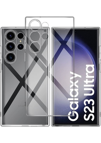 Samsung Galaxy S23 Ultra Kılıf Kamera Korumalı Süper Silikon