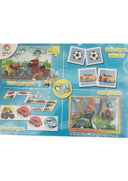 4 Farklı Oyun 1 Kutuda Eğitici Set