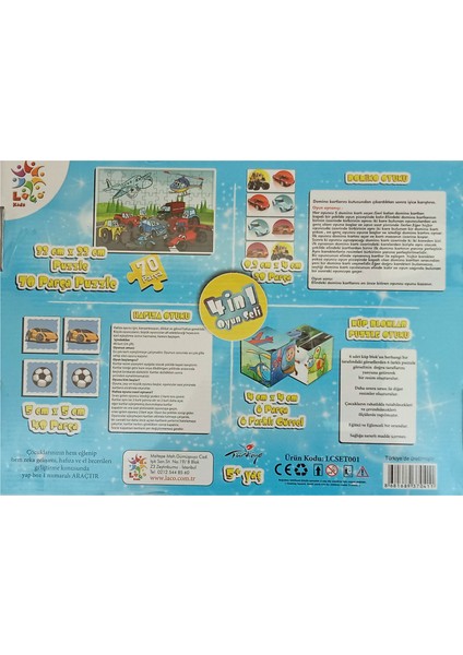 4 Farklı Oyun 1 Kutuda Eğitici Set
