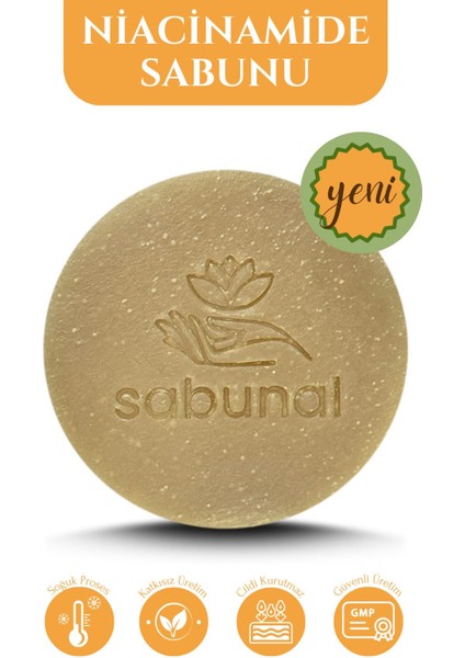 Niacinamide Sabunu - Aydınlatıcı, Siyah Nokta ve Akne Sabunu 100 gr