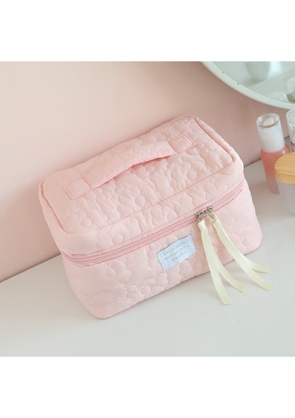 2024 Yeni Büyük Kapasiteli Şeker Sevimli Saklama Çantası Seyahat Taşınabilir Yumuşak Çiçek Kadınlar Için Taşınabilir Kozmetik Çantası (Yurt Dışından)