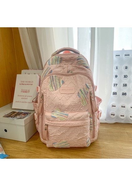 Sevimli Kolej Tarzı Büyük Kapasiteli Lise Öğrencisi Hazine Okul Çantası Kadın Tatlı Çok Yönlü Sırt Çantası Üniversite Öğrencisi Sırt Çantası (Yurt Dışından)