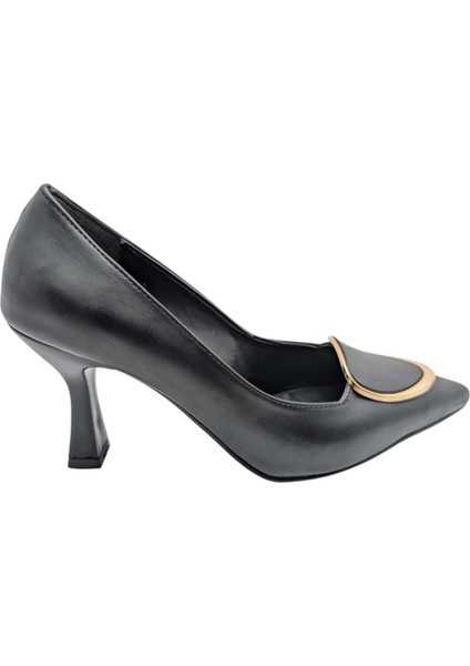 Amabella Kadın Suni Deri Stiletto - Amabella - Siyah - 40