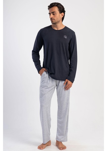 Erkek Uzun Kol Antrasit Pijama Takım C8T5N2O304
