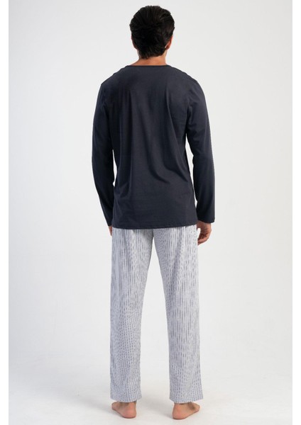Erkek Uzun Kol Antrasit Pijama Takım C8T5N2O304 fırsatları