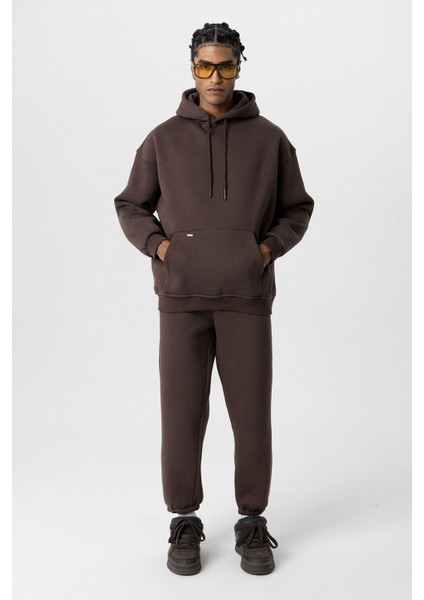 Basıc Oversıze Eşofman Takım Kahve modelleri