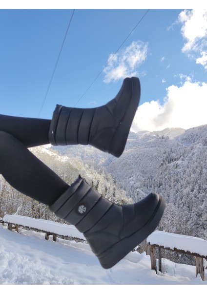 Çiğdem Kar Botu - Kar 9 - Siyah-Önden-Fermuarlı - 37 fiyatları