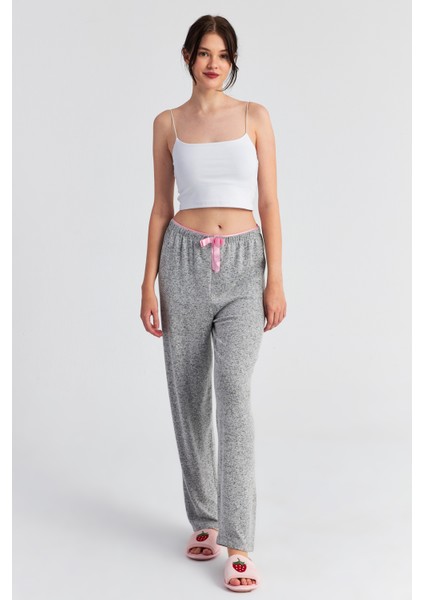 Kadın Gri Yumoş Düz Pijama Pantolon fiyatları