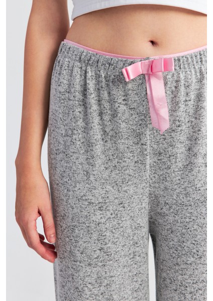 Kadın Gri Yumoş Düz Pijama Pantolon indirimleri