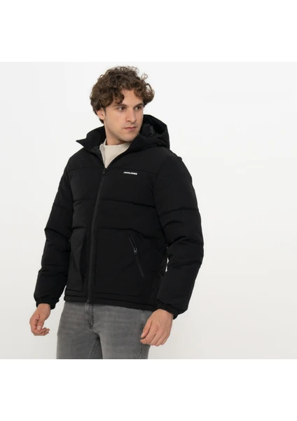 Jack & Jones Erkek Kapüsonlu Fermuarli Puffer Mont - Otto