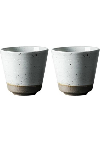 Seramik Fincan Japon Çay Bardağı Kahve Kupa Çömlekçilik Bardaklar Çay Fincanı Usta Çay Kupa Konteyner Drinkware Teaware Dekor El Sanatları Hediye | Kupalar (Gri) (Yurt Dışından)