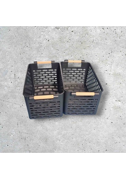 2 Adet Çok Amaçlı Plastik Tutacaklı Organizer Sepet - Dolap Içi & Çekmece Düzenleyici Sepet fırsatları