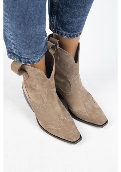 Ellinor Kadın Deri Western Vizon Bot fiyatları