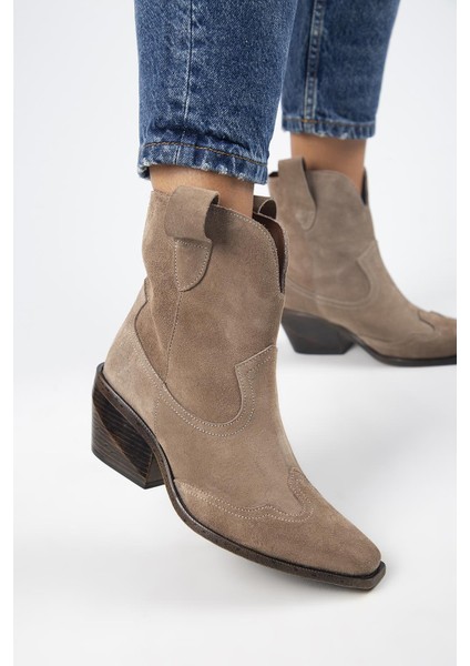 Ellinor Kadın Deri Western Vizon Bot modelleri