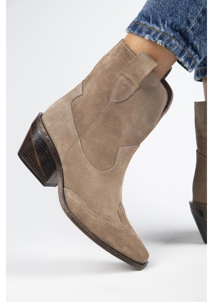 Ellinor Kadın Deri Western Vizon Bot indirimleri