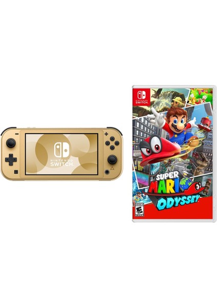 Switch Lite Hyrule Edition (Özel Sürüm) Sıfır Oyun Konsolu + Super Mairo Oddyssey Oyunlu Bundle