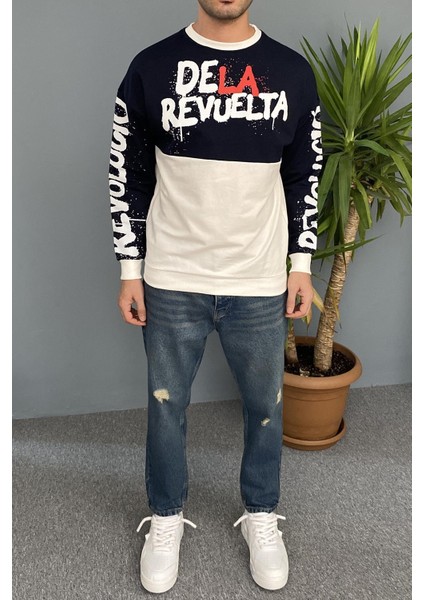 Baskılı Bisiklet Yaka Oversize Ince Sweatshirt fırsatları