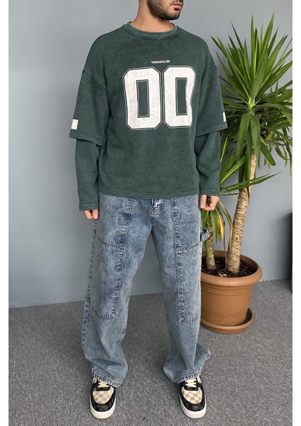 Oversize Baskılı Old School Sweatshirt modelleri