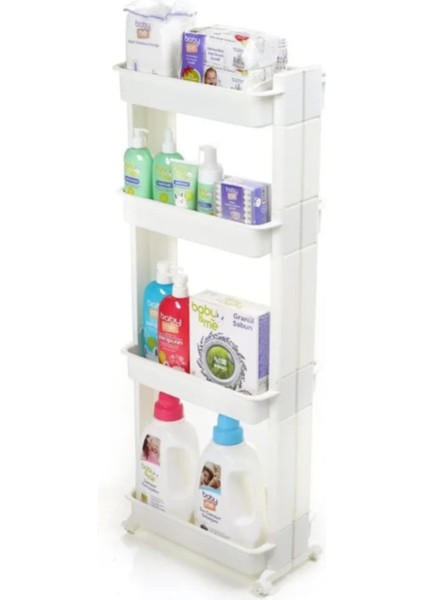 Tekerlekli Organizer Banyo Mutfak Rafı