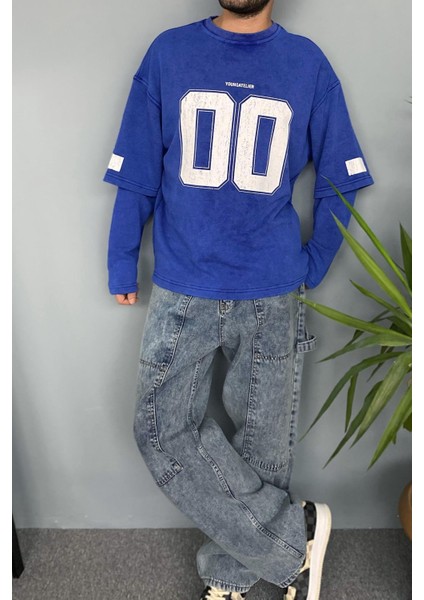 Oversize Baskılı Old School Sweatshirt modelleri