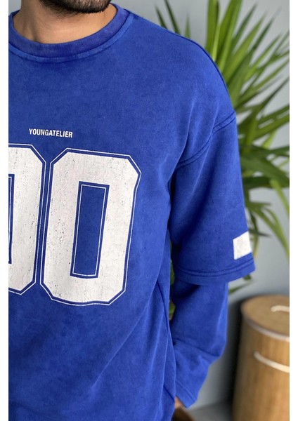 Oversize Baskılı Old School Sweatshirt fırsatları