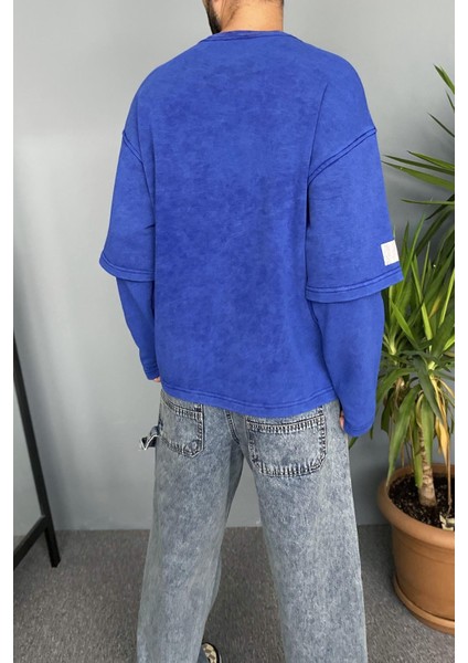 Oversize Baskılı Old School Sweatshirt indirimleri