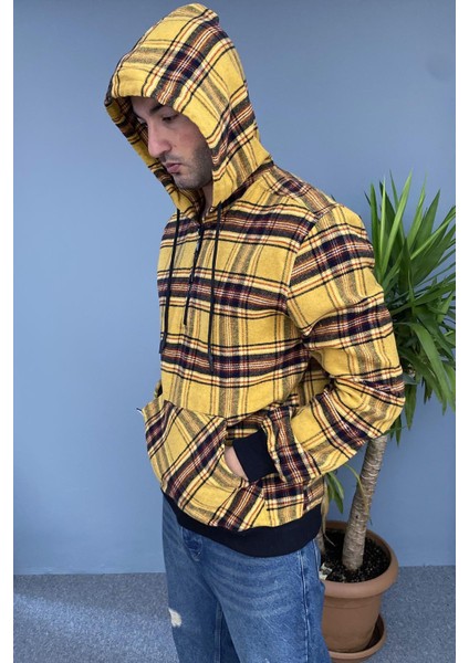 Arkası Baskılı Kapüşonlu Sweatshirt Kanguru Cepli Oversize indirimleri