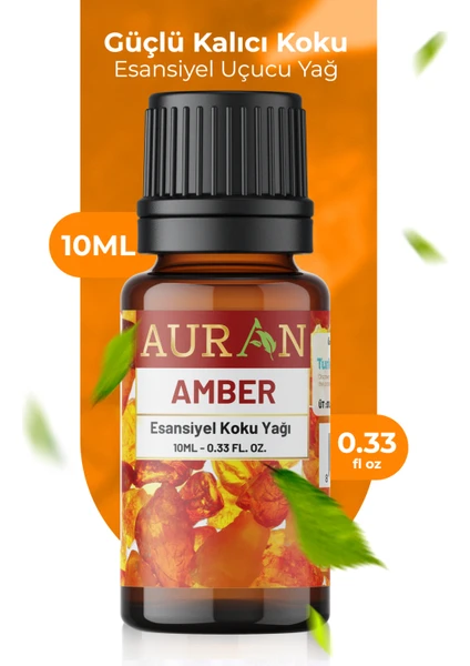 Amber Saf Esansiyel Uçucu Yağ Buhurdanlık Yağı Difüzör Esansı Aromaterapi Ortam Koku Yağı 10ml