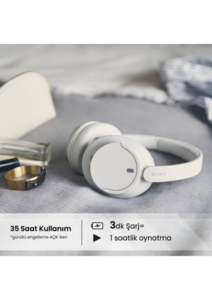 WH-CH720N Kablosuz Kulak Üstü Kulaklık Aktif Gürültü Önleyici Sound Connect Destekli 50 Saat Oynatma Süresi