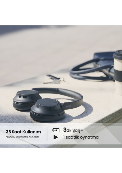 WH-CH720N Kablosuz Kulak Üstü Kulaklık Aktif Gürültü Önleyici Sound Connect Destekli 50 Saat Oynatma Süresi