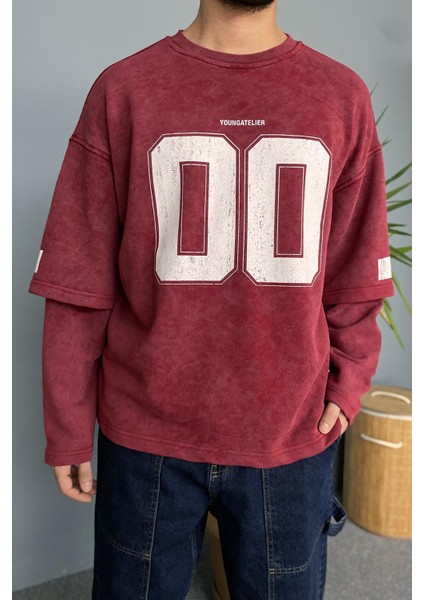 Oversize Baskılı Old School Sweatshirt fırsatları