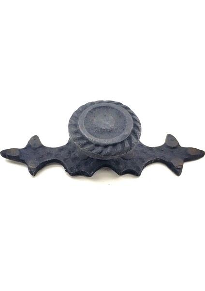 Antika Tarz Dekoratif Pirinç Çizgili Düğme - 25X80 Mm, Oksit