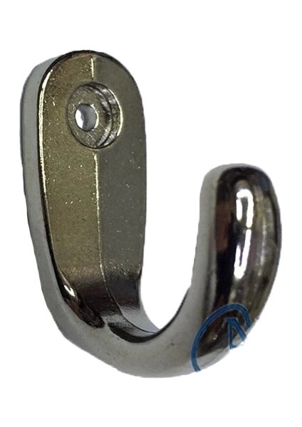 Büyük Tekli Fincan Askı, Dekor Askısı - Nikel, 12X23X30 mm