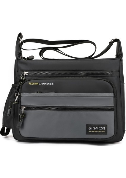 Erkek Çantası Oxford Bez Çanta Evrak Çantası Büyük Kapasiteli Çok Fonksiyonlu Erkek Iş Omuz Çantası Crossbody Çanta Moda Seyahat Sırt Çantası (Yurt Dışından)