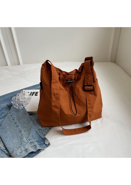 Kadınlar Için Rahat Hafif Çanta 2024 Yeni Moda Bez Çanta Tek Omuz Büyük Kapasiteli Tote Çanta Sınıfı Işe Gidip Gelme Crossbody Çanta (Yurt Dışından)