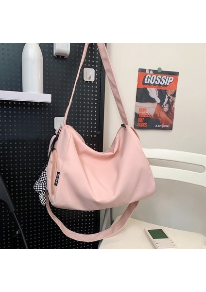 Kadınlar Için Hafif Rahat Büyük Kapasiteli Seyahat Çantası Çok Yönlü Basit Crossbody Çanta Spor Yoga Spor Çantası Su Geçirmez Sırt Çantası (Yurt Dışından)