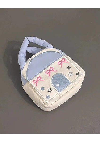 Küçük Ev Sevimli Kozmetik Çantası Kadın Taşınabilir Saklama Çantası Büyük Kapasiteli Seyahat Tuvalet Çantası (Yurt Dışından)