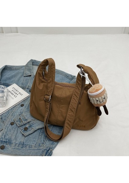 Kadınlar Için Yeni Stil Hamur Tatlısı Çanta Büyük Kapasiteli Ins Tarzı Çok Yönlü Rahat Omuz Çantası Crossbody Su Geçirmez Naylon Seyahat Çantası (Yurt Dışından)