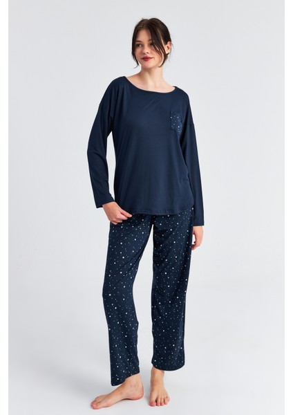 Kadın Laci Yıldız Cepli Uzun Kol Pantolon Pijama Takım fiyatları