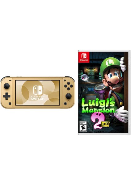 Switch Lite Hyrule Edition (Özel Sürüm) Sıfır Oyun Konsolu + Luigi's Mansion 2 Hd Oyunlu Bundle