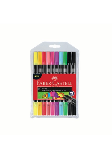 Faber Castell Keçeli Kalem 10 Renk Çift Taraflı Neon 5062151109