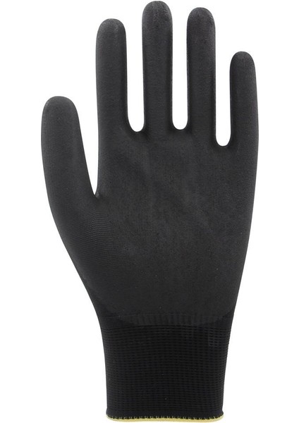 Touch Siyah Poliüretan Kaplı Polyester Örme Eldiven No: 8/M - 12'li Paket