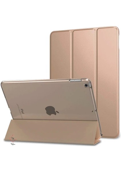 Apple iPad 10.2 7.nesil Kılıf Yatay Standlı Arkası Sert P.c Güçlü Mıknatıslı Smart Kılıf + 9h Temperli Nano Ekran Koruyucu