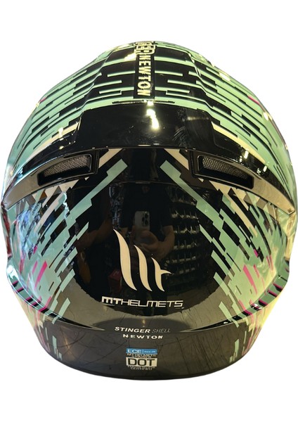 Mt Helmets Targo V12 Mavi Mor Çizgi Kask Xl