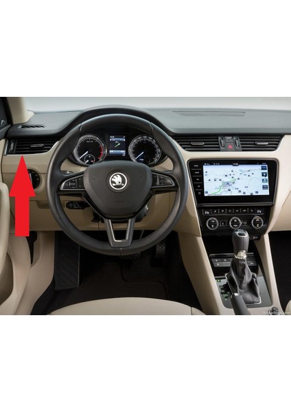 Skoda Octavia 2017-2019 Ön Sol Havalandırma Izgarası 5E0819701A