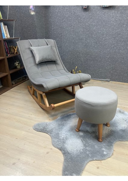 Miskin Naturel Kül Gri Sallanan Sandalye Dinlenme/Emzirme/Baba/Tv/Okuma/Uzanma Koltuğu Berjer indirimleri
