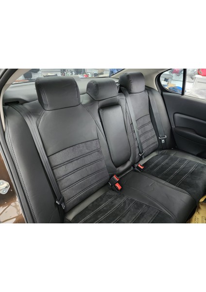 Honda City Araca Özel Oto Koltuk Kılıfı - Tay Tüyü Ve Deri modelleri