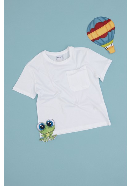 U.S. Polo Assn. 50295428-VR013 Erkek Çocuk Beyaz T-Shirt